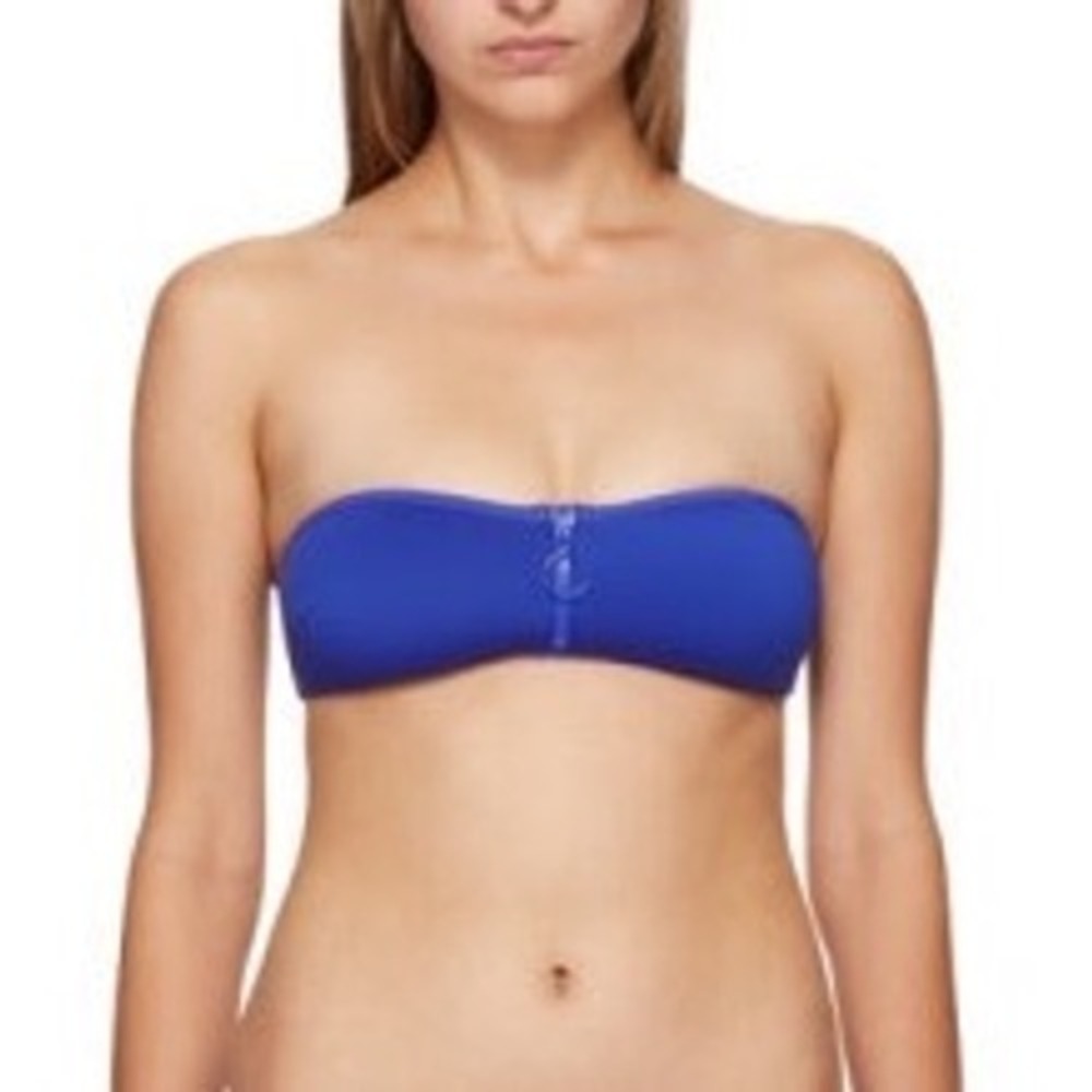 Stella McCartney‎ Neoprene Mesh Bandeau Bikini Top Women's Small Cobalt New